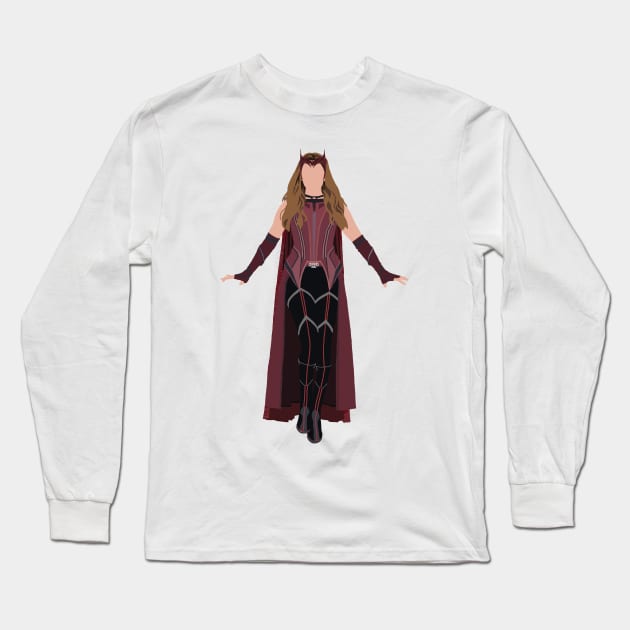 Red magic girl Long Sleeve T-Shirt by basicallyamess